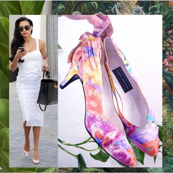 STUART WEITZMAN Pump‎ Heels Floral Platform 7 shoes luxury spring - Picture 1 of 16